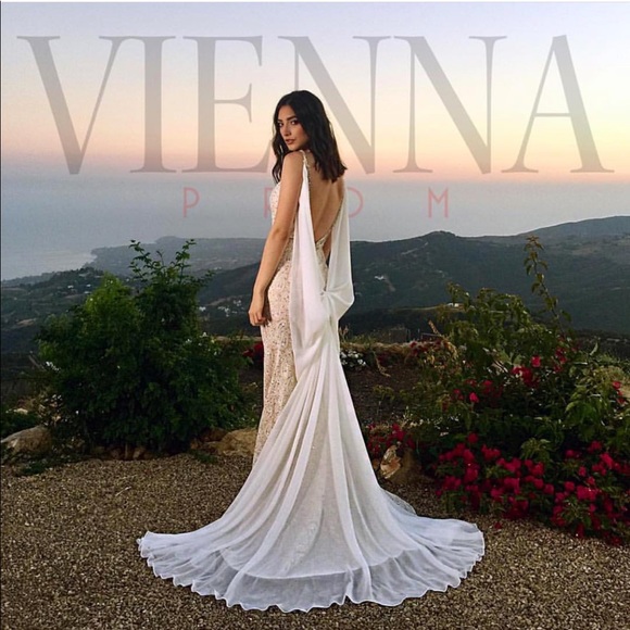 Vienna Prom Dresses & Skirts - Vienna Prom Dress Sz 2 white AB crystals wedding